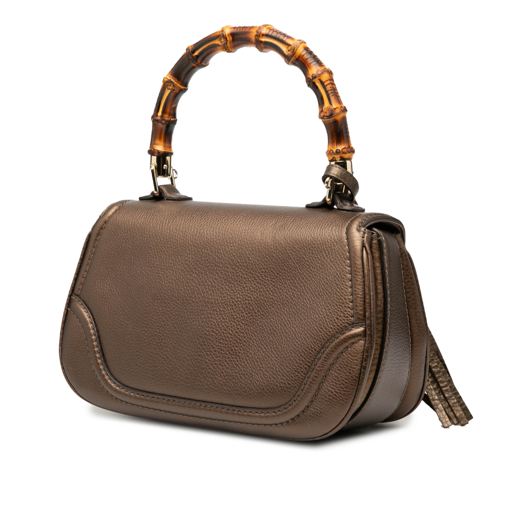 Pre-Loved Gucci Medium Leather New Bamboo Satchel - Picture 2 of 7